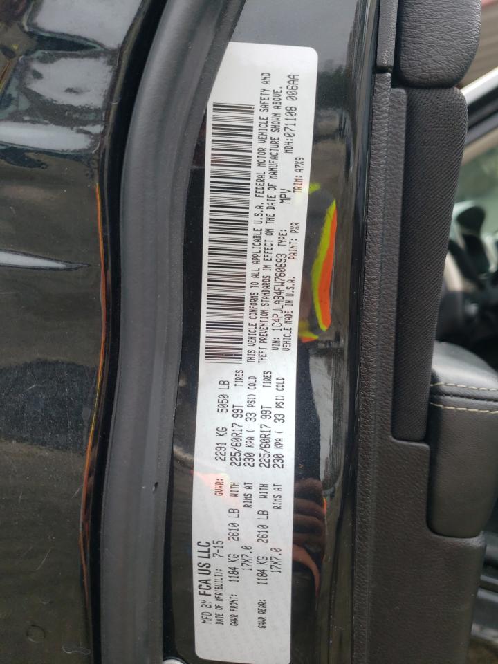 2015 Jeep Grand Cherokee VIN 1C4PJLAB4FW760693 Copart auction photo, front end / minor dent/scratches damage thumbnail 14