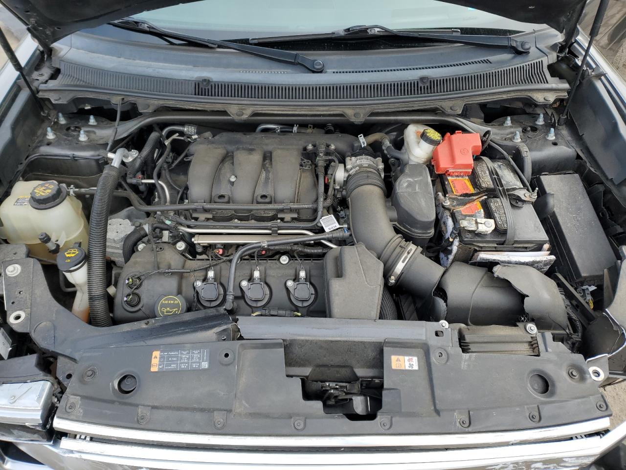 2019 Ford Flex VIN 2FMHK6D80KBA12856 Copart auction photo, front end / side damage thumbnail 12
