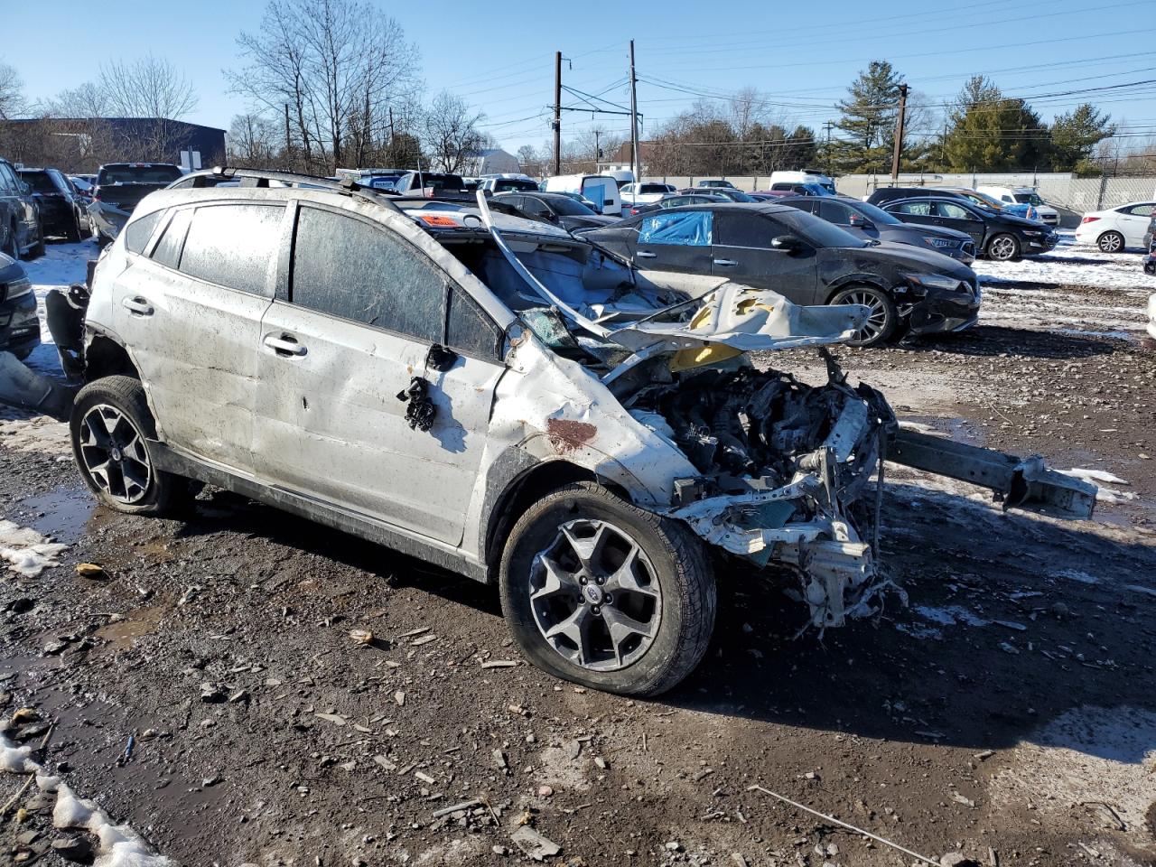 2018 Subaru XV VIN JF2GTABC7J9244794 Copart auction photo, rollover damage thumbnail 4