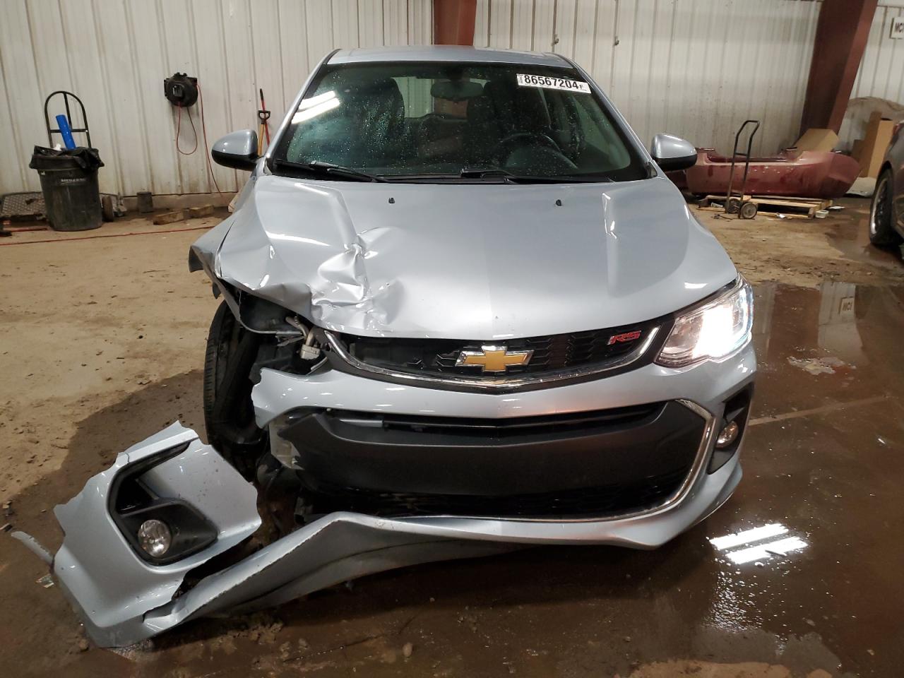2017 Chevrolet Sonic VIN 1G1JD6SB6H4108615 Copart auction photo, front end / side damage thumbnail 5