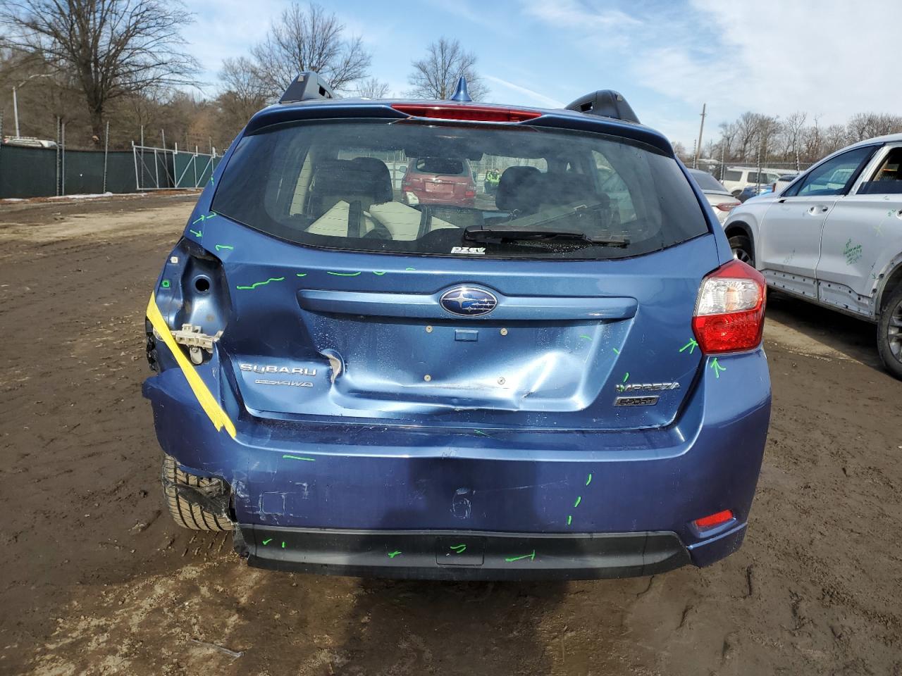 2016 Subaru Impreza VIN JF1GPAY68G8288487 Copart auction photo, rear end / side damage thumbnail 6