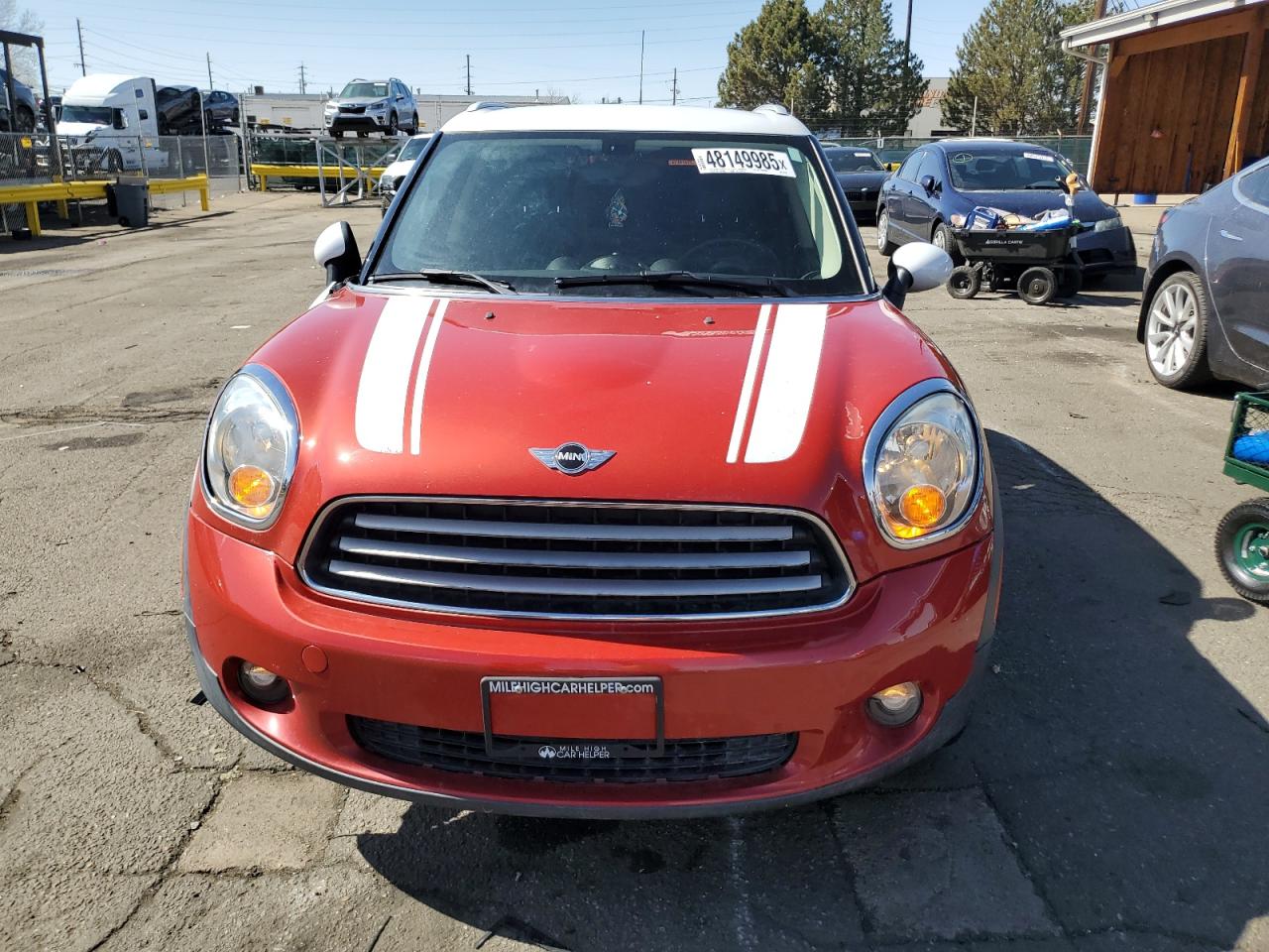 2014 MINI Cooper VIN WMWZB3C56EWR41819 Copart auction photo, front end damage thumbnail 5