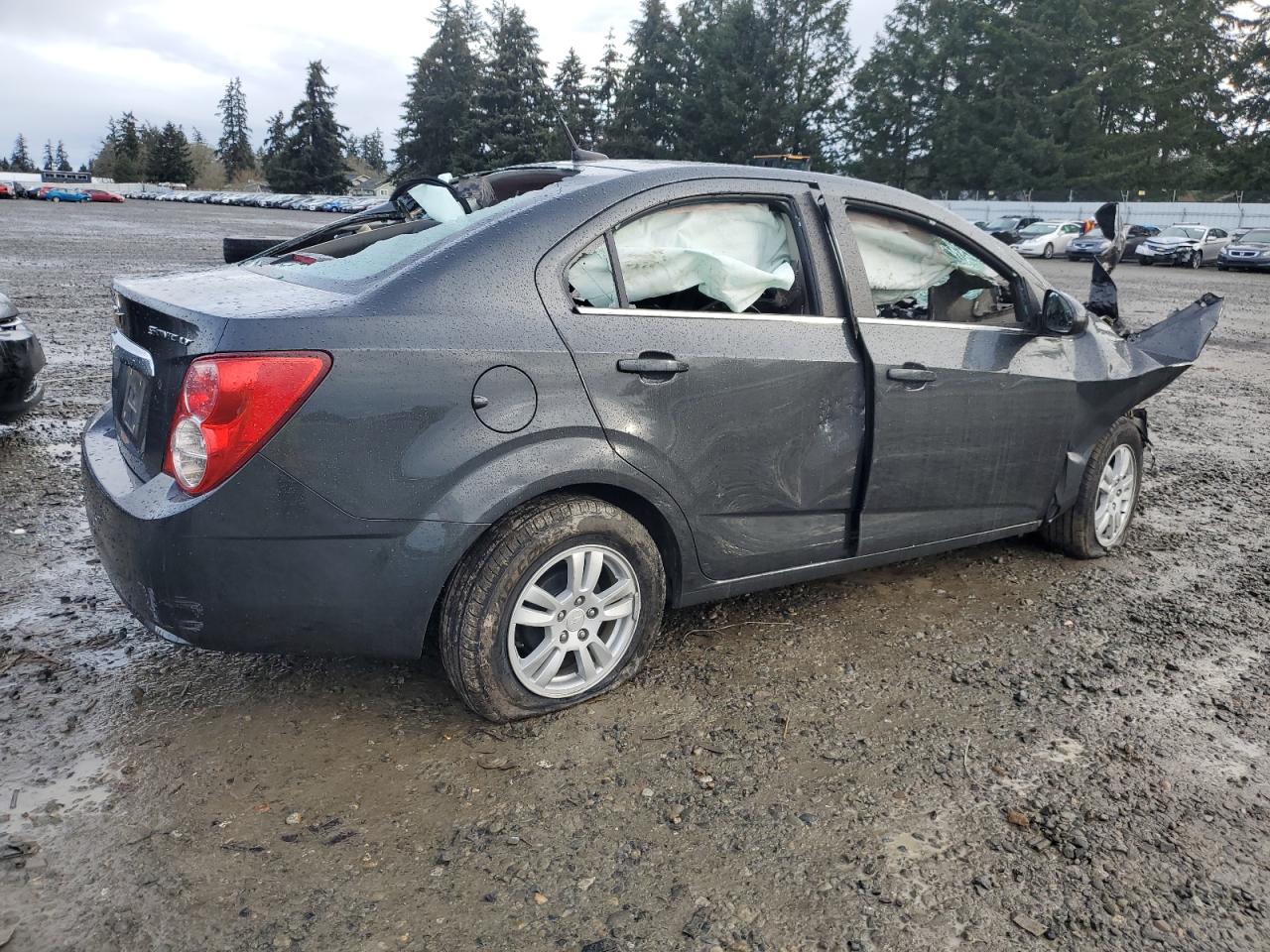 2014 Chevrolet Sonic VIN 1G1JC5SH4E4203705 Copart auction photo, front end / side damage thumbnail 3
