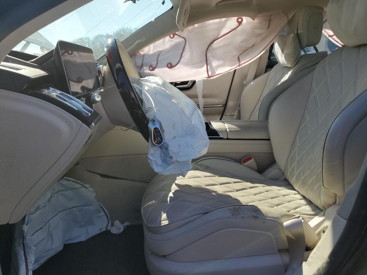 2022 Mercedes-Benz S-klasse VIN W1K6G7GB4NA133468 Copart auction photo, front end / side damage thumbnail 7
