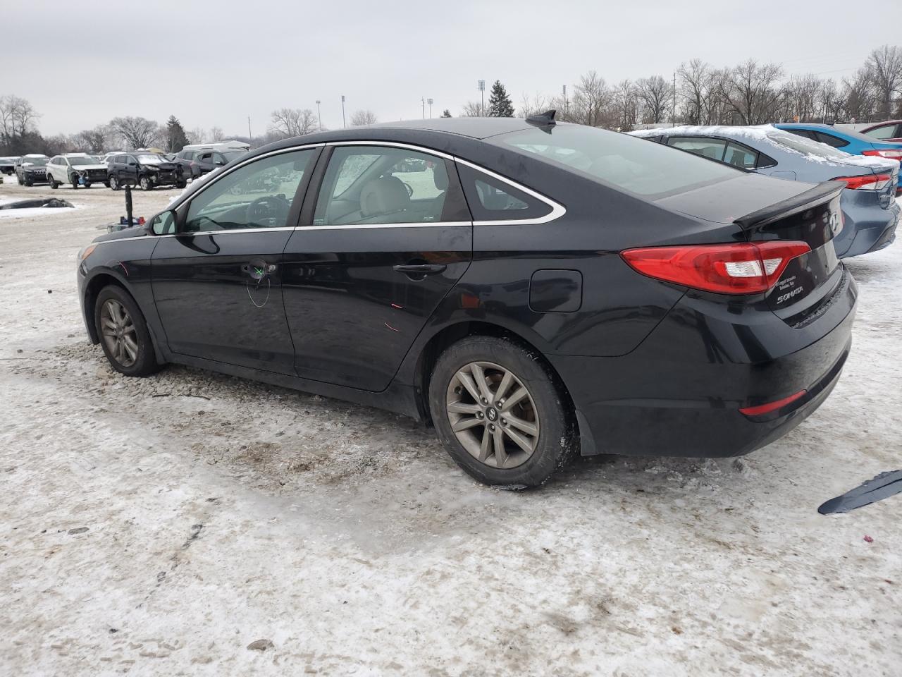 2015 Hyundai Sonata VIN 5NPE24AF0FH145481 Copart auction photo, vandalism damage thumbnail 2