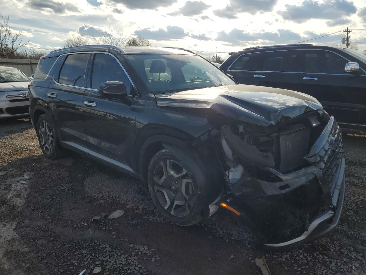 2023 Hyundai Palisade VIN KM8R4DGE1PU595489 Copart auction photo, front end damage thumbnail 4
