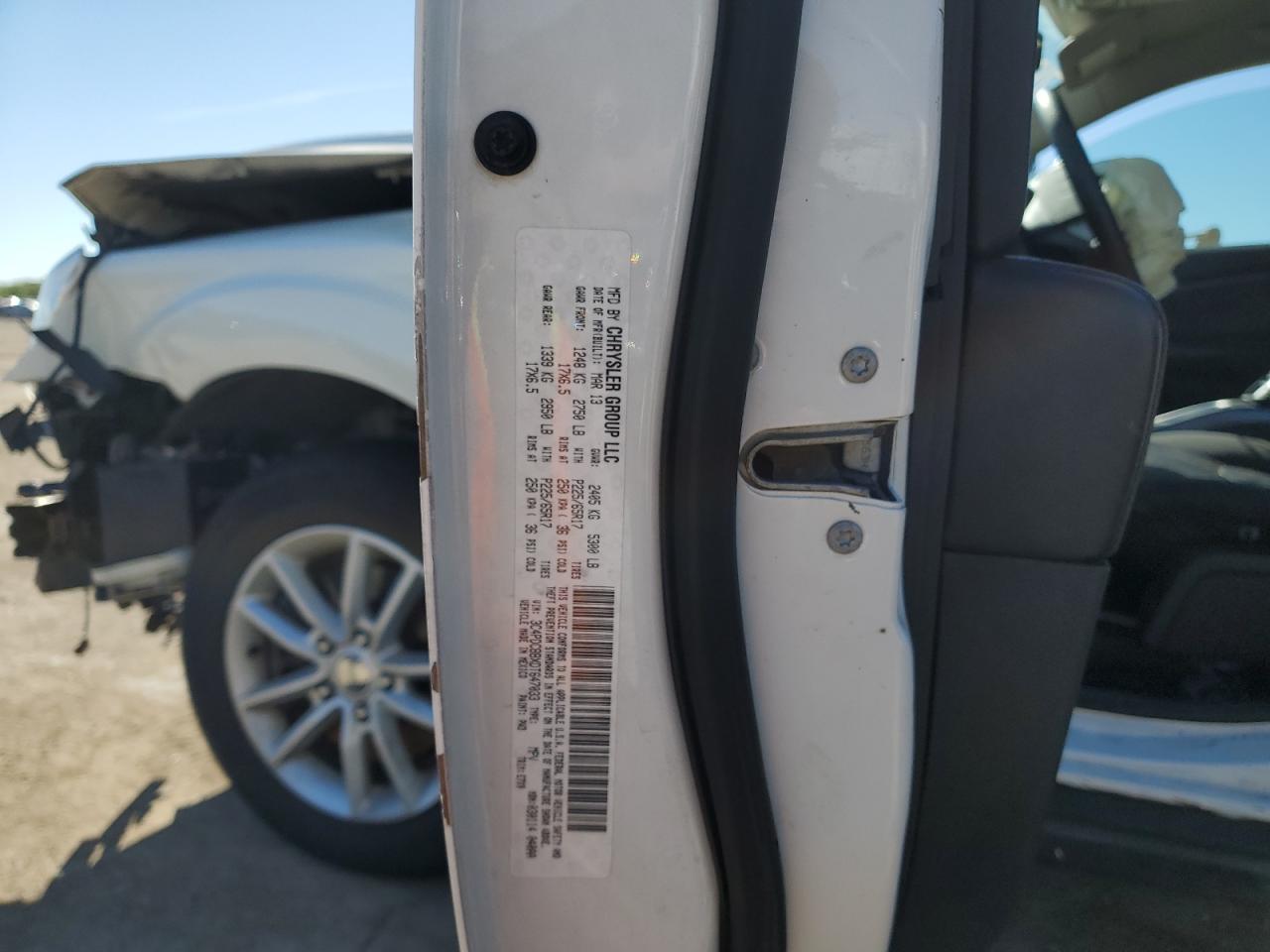 2013 Dodge Journey VIN 3C4PDCBBXDT647033 Copart auction photo, front end damage thumbnail 14