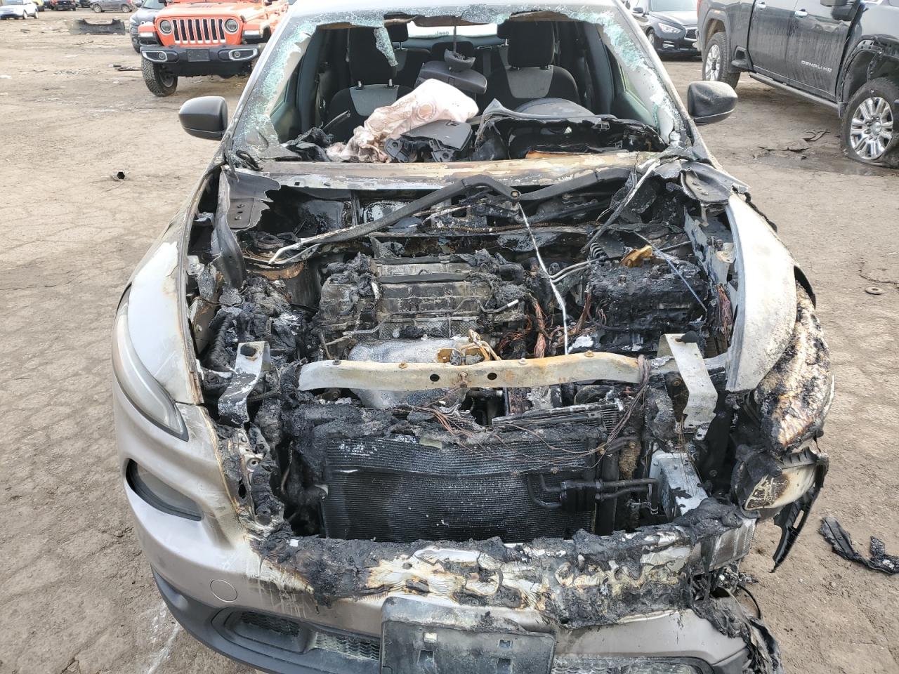 2014 Jeep Grand Cherokee VIN 1C4PJMAB5EW141301 Copart auction photo, burn damage thumbnail 12