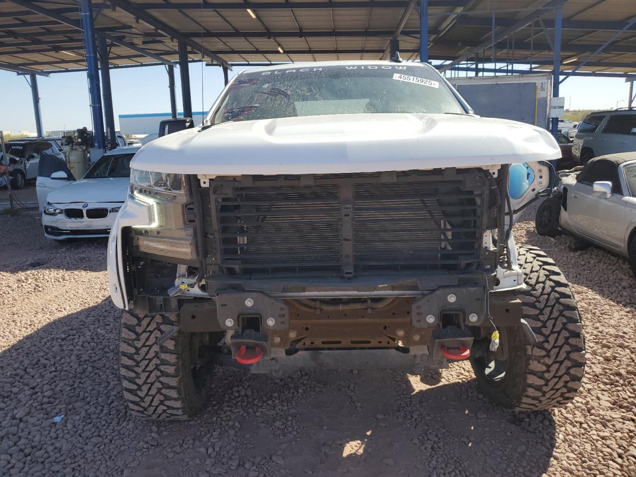 2022 Chevrolet Silverado VIN 1GCUYEED4NZ163322 Copart auction photo, front end / stripped damage thumbnail 5