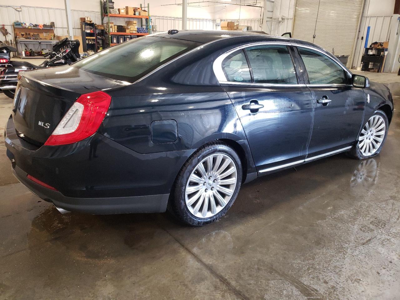 2014 Lincoln MKS VIN 1LNHL9DK3EG611354 Copart auction photo, front end / side damage thumbnail 3