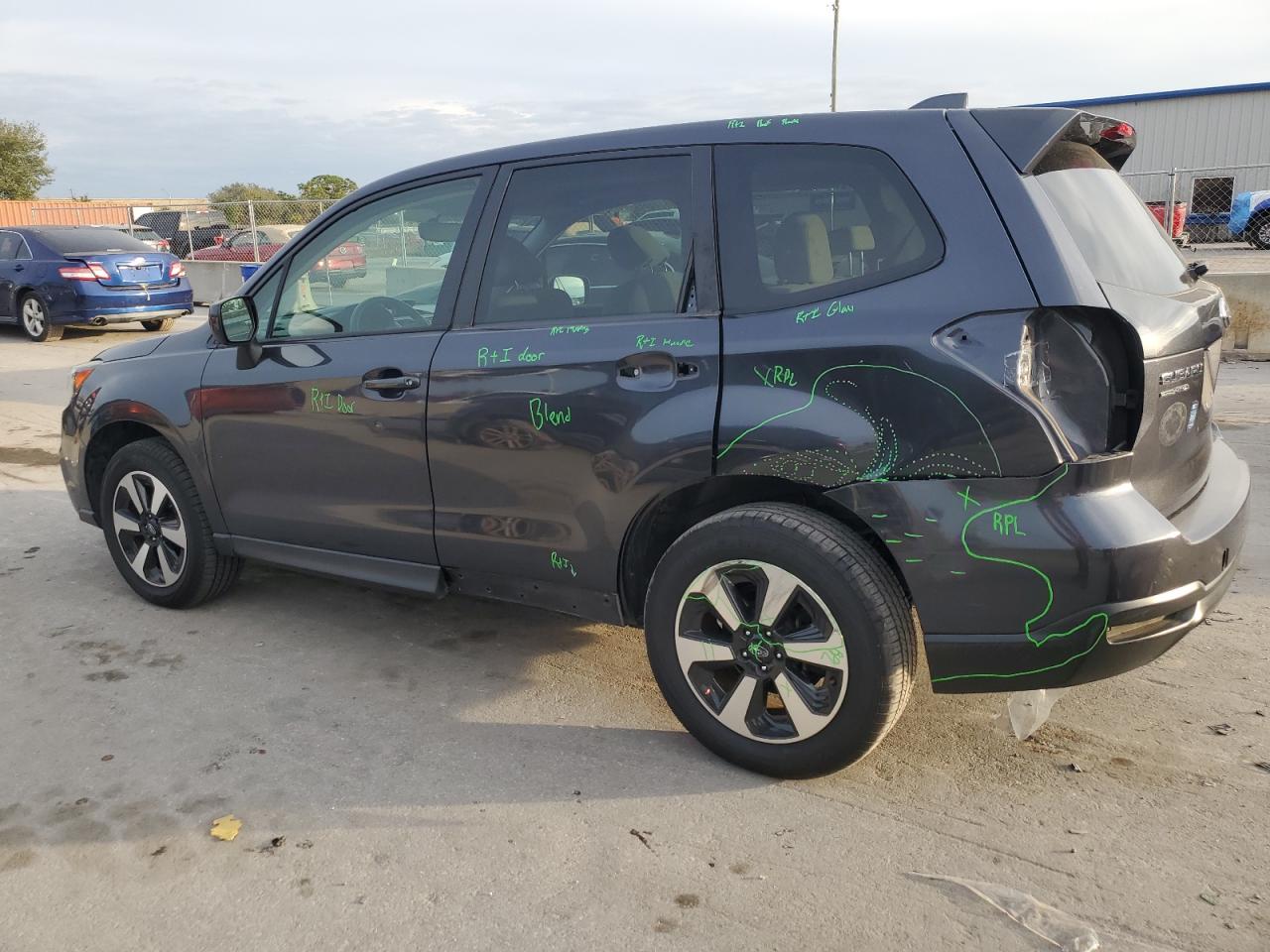 2018 Subaru Forester VIN JF2SJADC2JH419004 Copart auction photo, rear end / side damage thumbnail 2