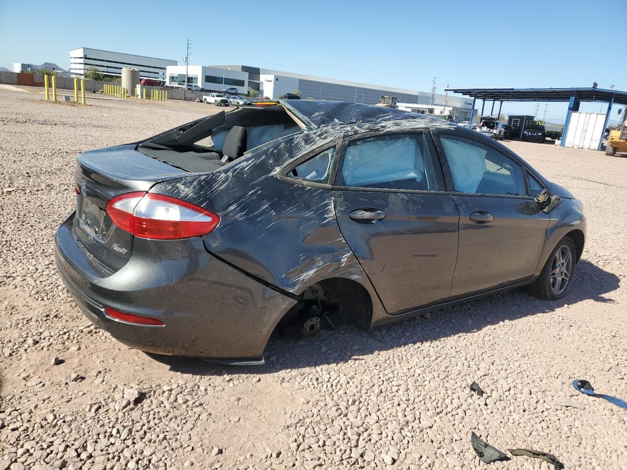 2017 Ford Fiesta VIN 3FADP4BJ3HM110615 Copart auction photo, all over damage thumbnail 3
