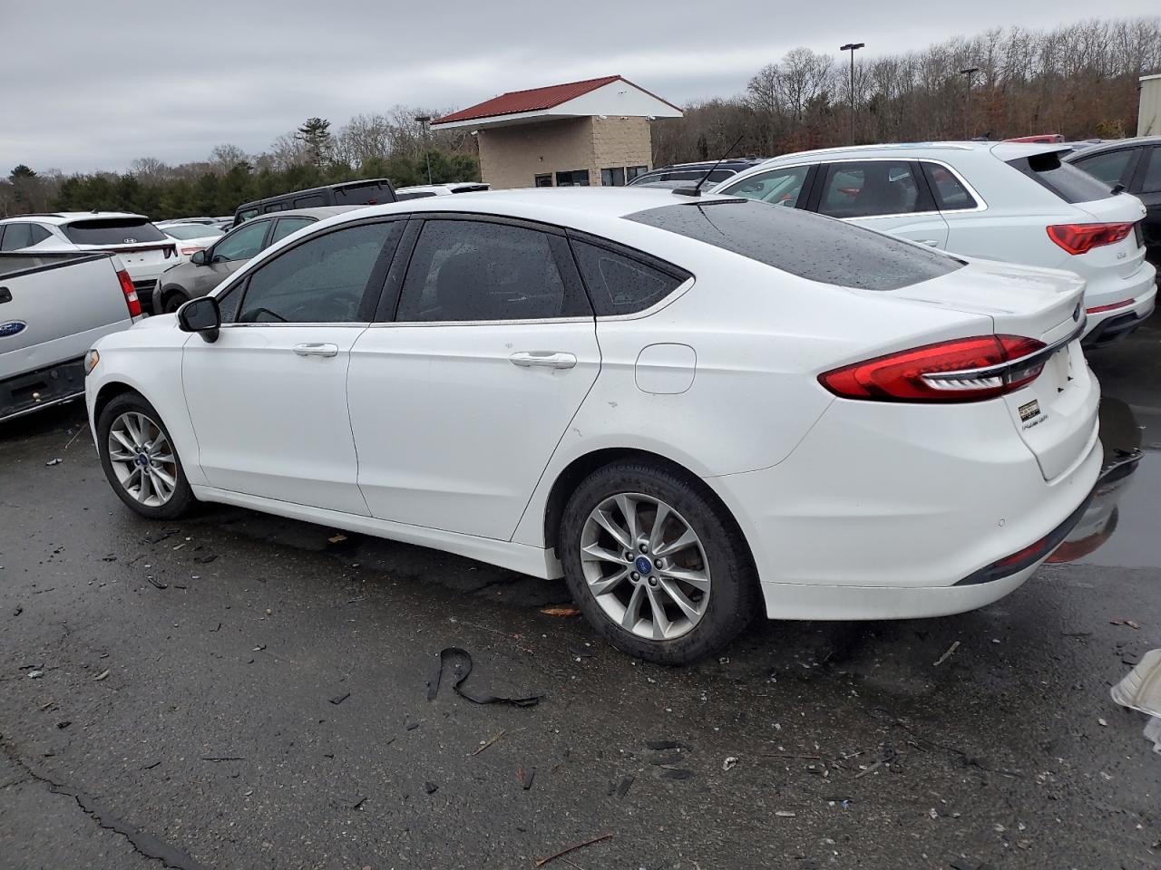 2017 Ford Fusion VIN 3FA6P0H71HR390129 Copart auction photo, side / rear end damage thumbnail 2