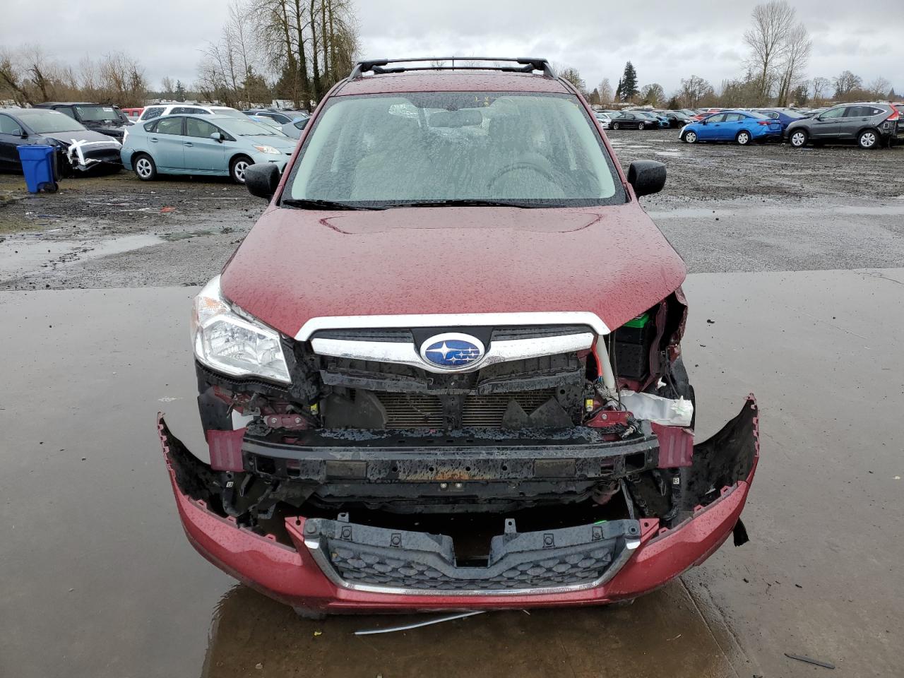 2015 Subaru Forester VIN JF2SJABC9FH824786 Copart auction photo, front end damage thumbnail 5