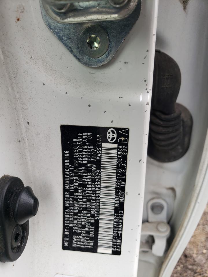 2017 Toyota Corolla VIN 5YFBURHE9HP662629 Copart auction photo, side / minor dent/scratches damage thumbnail 12
