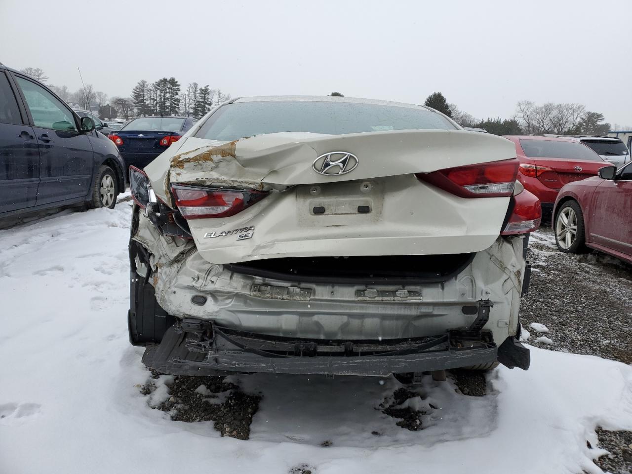 2018 Hyundai Elantra VIN 5NPD74LF8JH309563 Copart auction photo, front end / rear end damage thumbnail 6