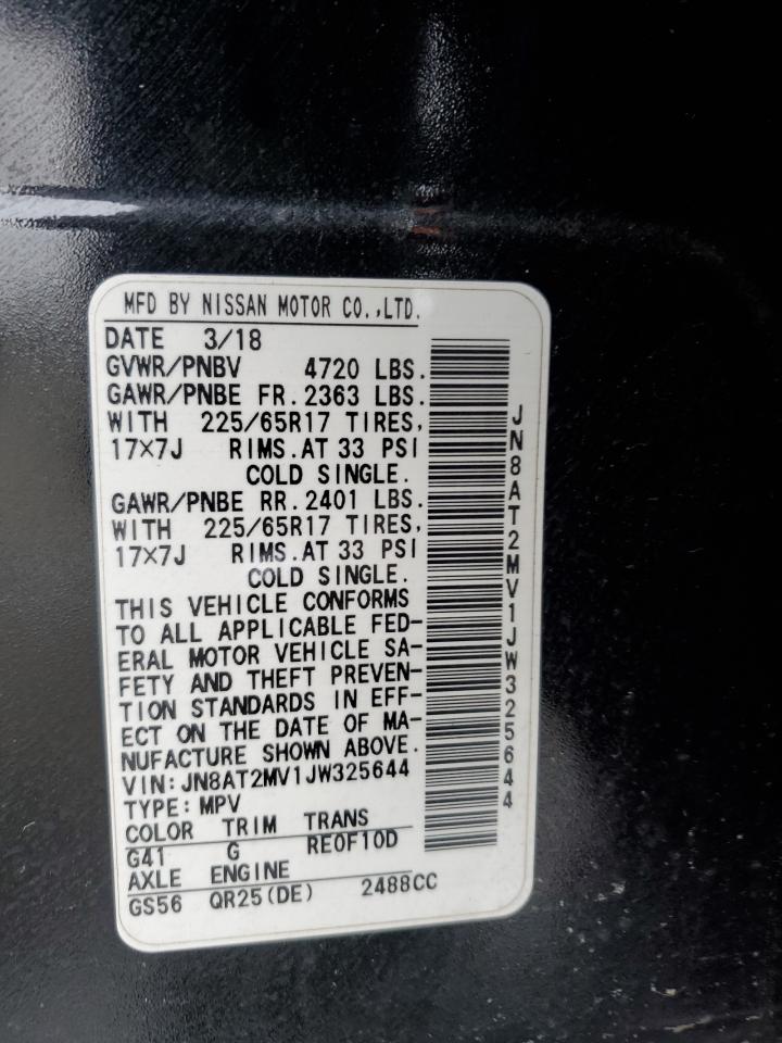 2018 Nissan Rogue VIN JN8AT2MV1JW325644 Copart auction photo, front end damage thumbnail 14
