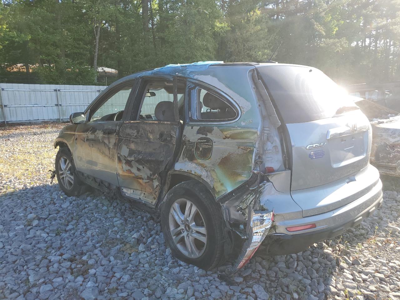 2010 Honda CR-V VIN 5J6RE3H76AL004284 Copart auction photo, burn damage thumbnail 2