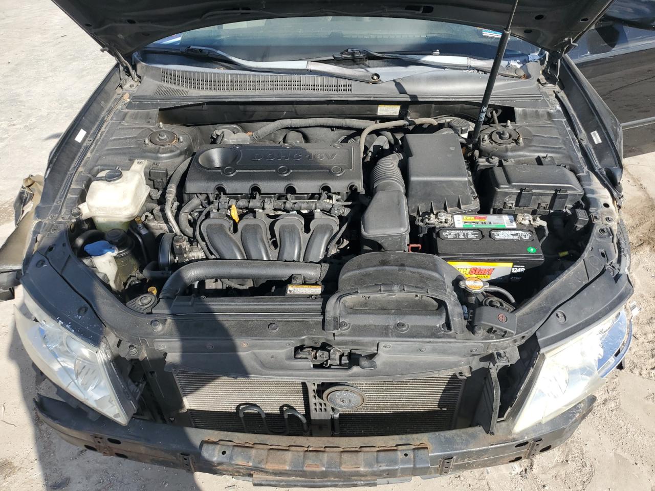 2009 Hyundai Sonata VIN 5NPET46C09H507664 Copart auction photo, front end / undercarriage damage thumbnail 12