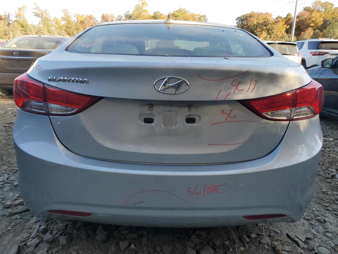 2013 Hyundai Elantra VIN 5NPDH4AE8DH309073 Copart auction photo, vandalism / front end damage thumbnail 6