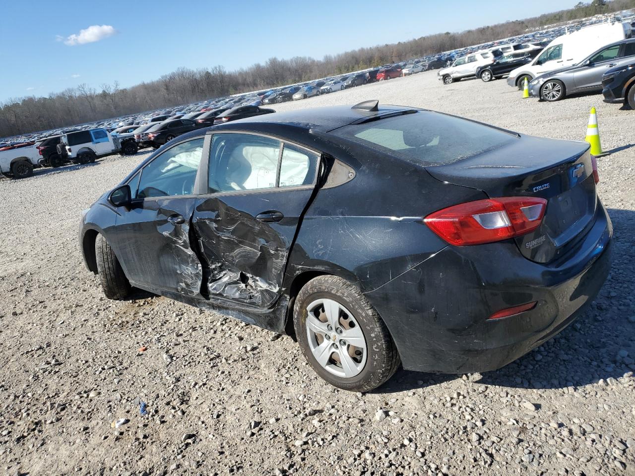 2017 Chevrolet Cruze VIN 1G1BC5SM6H7122175 Copart auction photo, side damage thumbnail 2