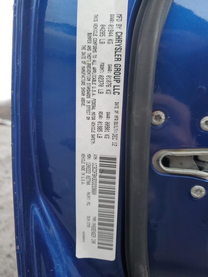 2013 Dodge Dart VIN 1C3CDFBA3DD233660 Copart auction photo, all over damage thumbnail 15