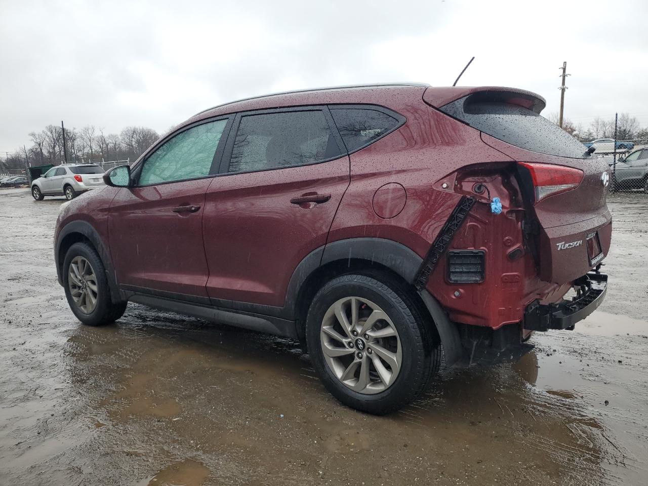 2016 Hyundai Tucson VIN KM8J33A47GU031940 Copart auction photo, undercarriage / rear end damage thumbnail 2