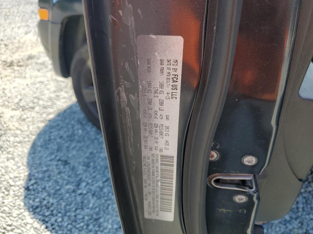 2015 Jeep Liberty (Patriot) VIN 1C4NJPBA8FD341617 Copart auction photo, rear end damage thumbnail 14
