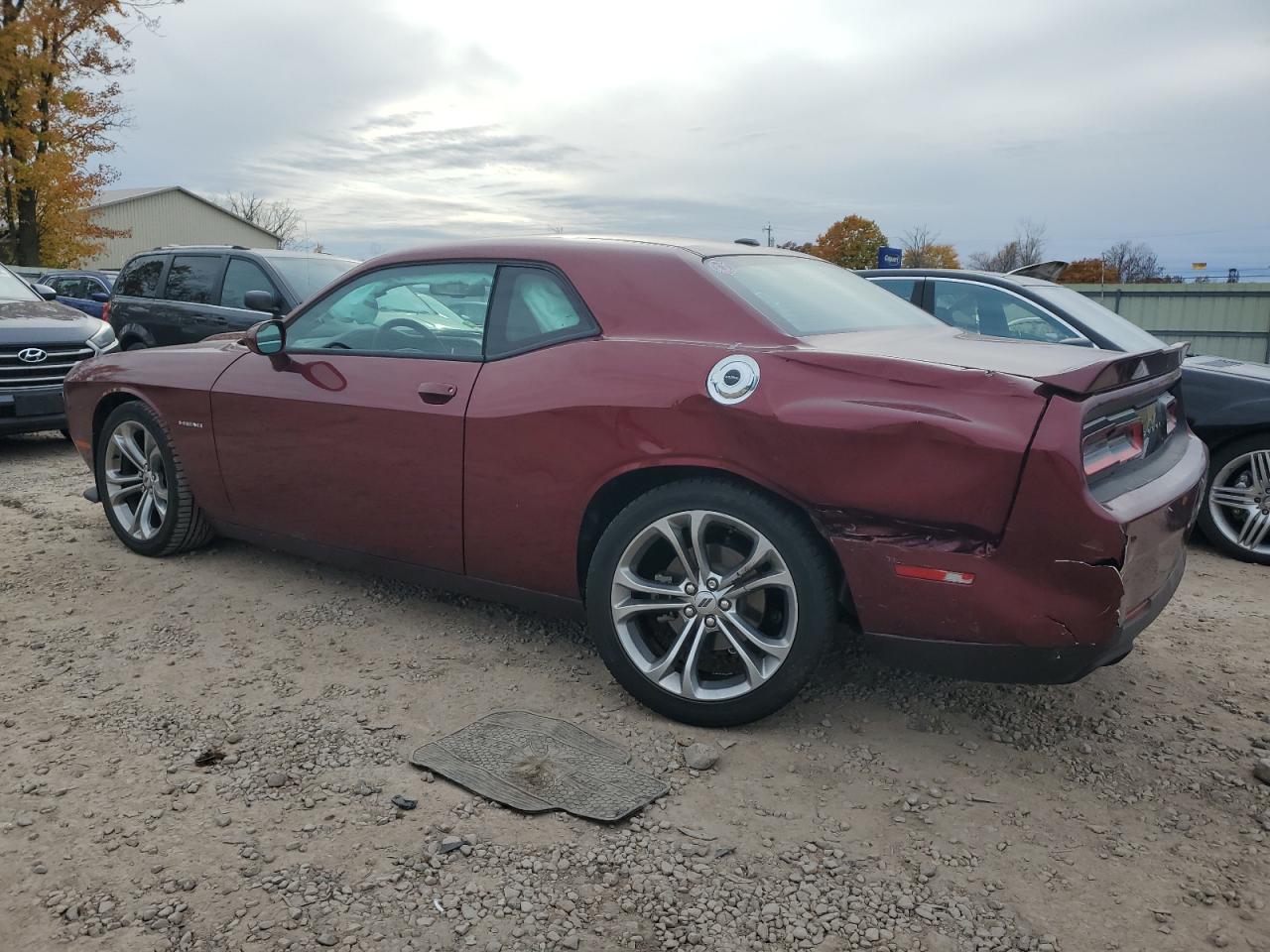 2021 Dodge Challenger VIN 2C3CDZBTXMH596110 Copart auction photo, side / rear end damage thumbnail 2