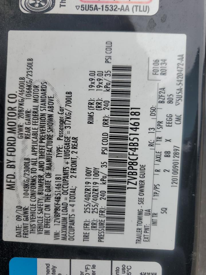 2011 Ford F250 VIN 1ZVB98CF4B5146181 Copart auction photo, front end / rear end damage thumbnail 12