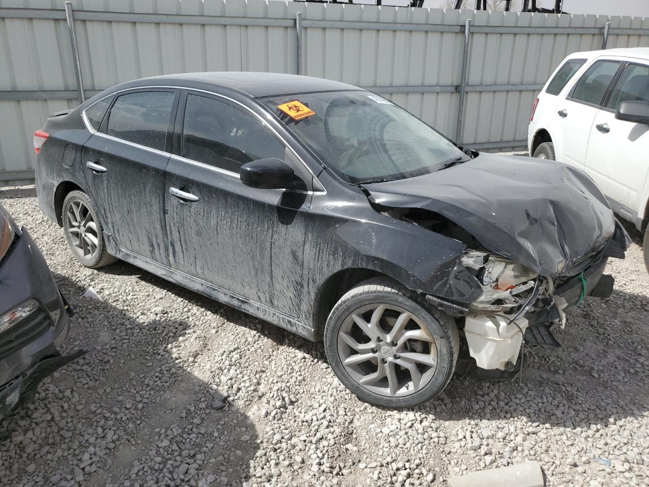 2014 Nissan Sentra VIN 3N1AB7AP7EY280261 Copart auction photo, front end damage thumbnail 4