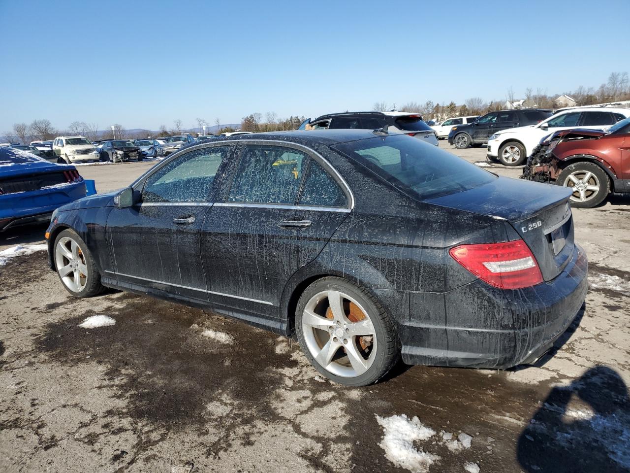 2014 Mercedes-Benz C-klasse VIN WDDGF4HB5EA968029 Copart auction photo, mechanical damage thumbnail 2