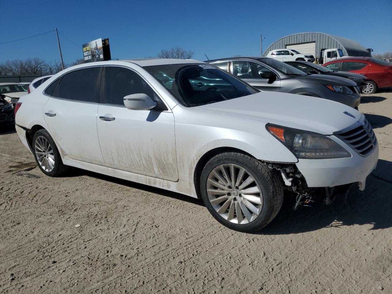 2014 Hyundai Equus VIN KMHGH4JH1EU090936 Copart auction photo, front end / rear end damage thumbnail 4