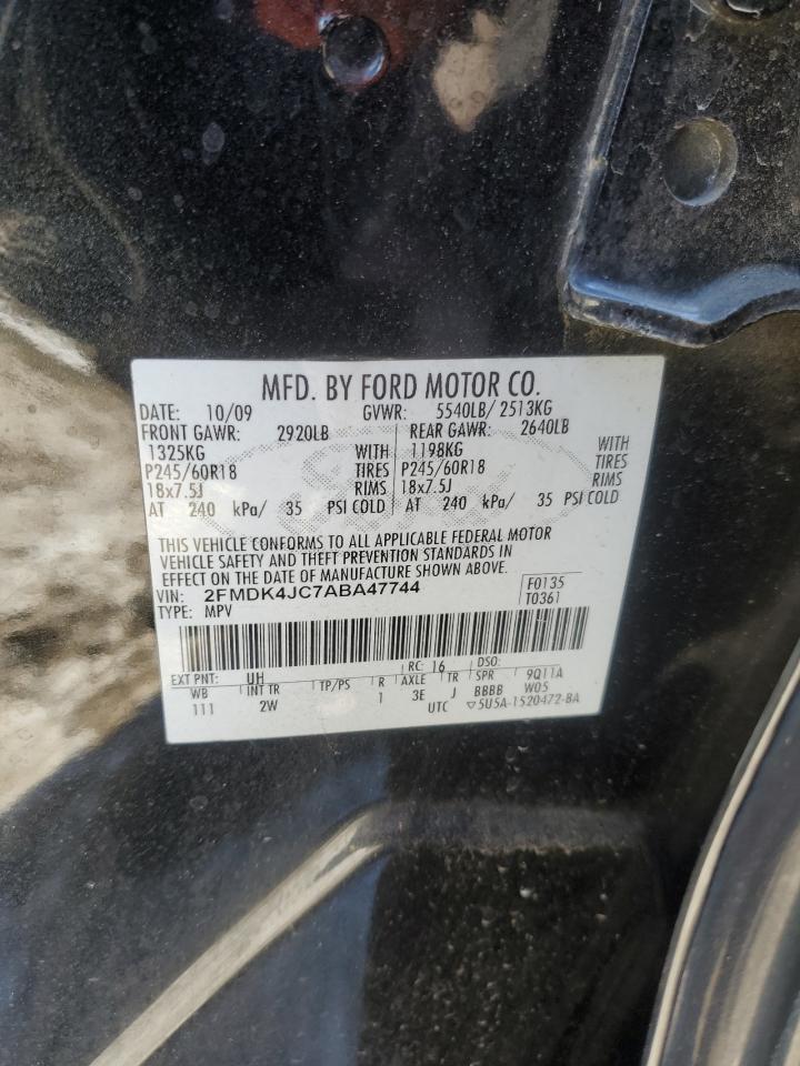 2010 Ford Edge VIN 2FMDK4JC7ABA47744 Copart auction photo, mechanical damage thumbnail 13