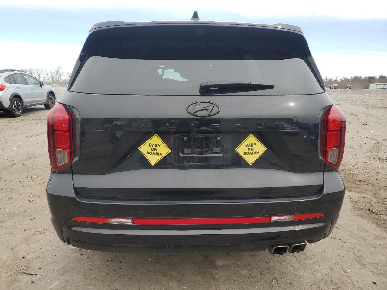 2024 Hyundai Palisade VIN KM8R7DGE6RU716950 Copart auction photo, front end / side damage thumbnail 6