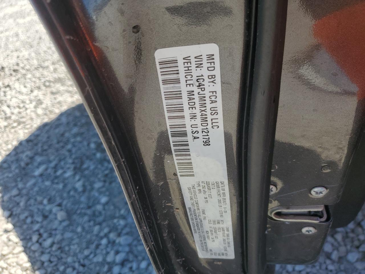 2021 Jeep Grand Cherokee VIN 1C4PJMMX4MD121798 Copart auction photo, rollover damage thumbnail 12