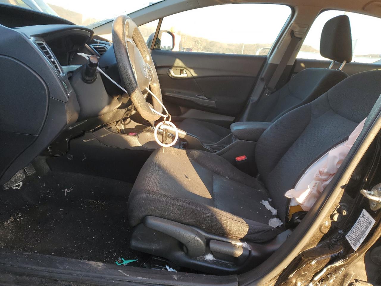 2013 Honda Civic VIN 19XFB2F54DE070343 Copart auction photo, side damage thumbnail 7