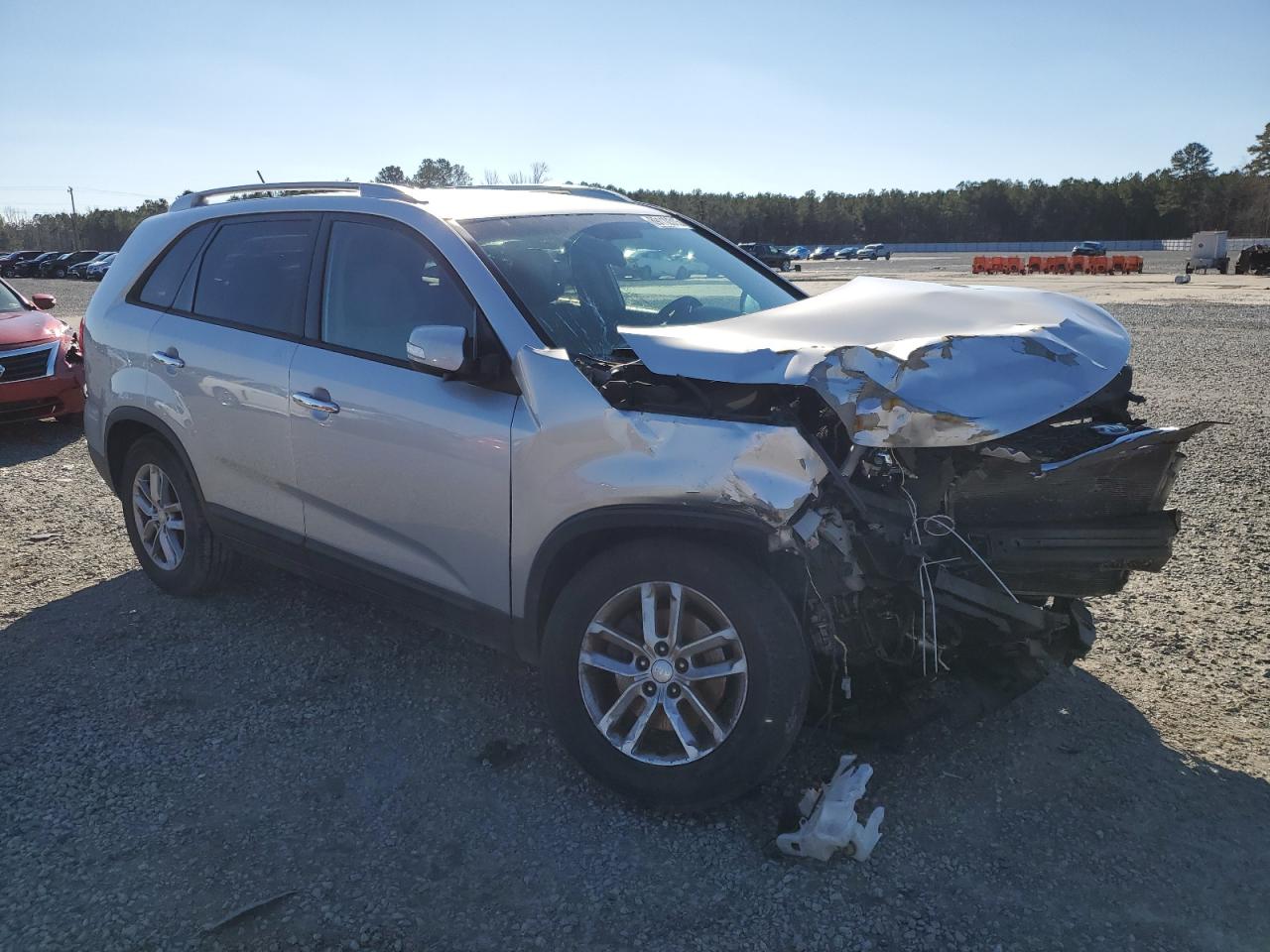 2014 KIA Sorento VIN 5XYKT3A6XEG519854 Copart auction photo, front end / mechanical damage thumbnail 4
