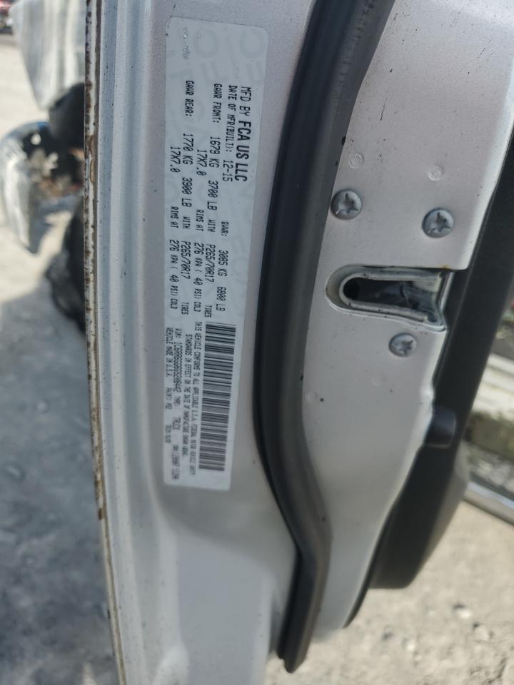 2016 RAM 1500 VIN 1C6RR6GG6GS208442 Copart auction photo, burn damage thumbnail 12