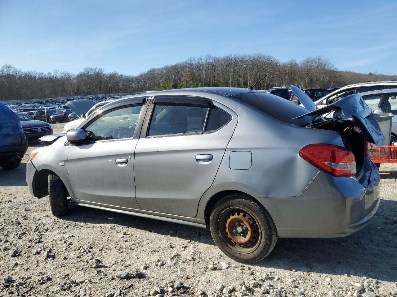 2019 Mitsubishi Mirage VIN ML32F3FJXKHF09841 Copart auction photo, front end / rear end damage thumbnail 2
