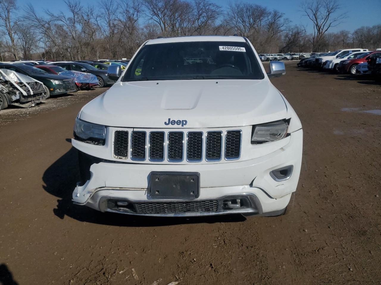 2014 Jeep Grand Cherokee VIN 1C4RJFCGXEC384150 Copart auction photo, front end damage thumbnail 5