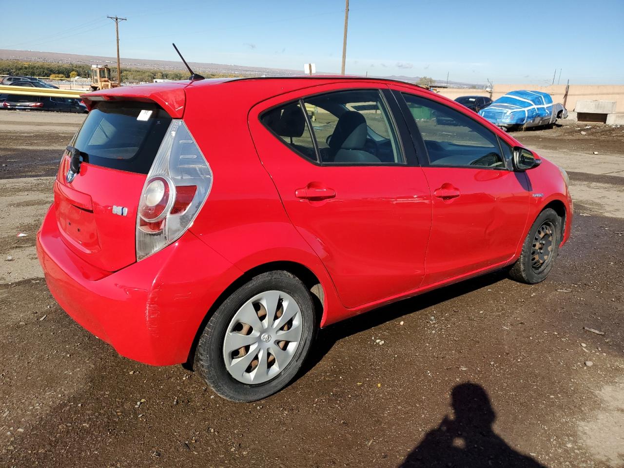 2013 Toyota Prius VIN JTDKDTB33D1544045 Copart auction photo, rear end / side damage thumbnail 3