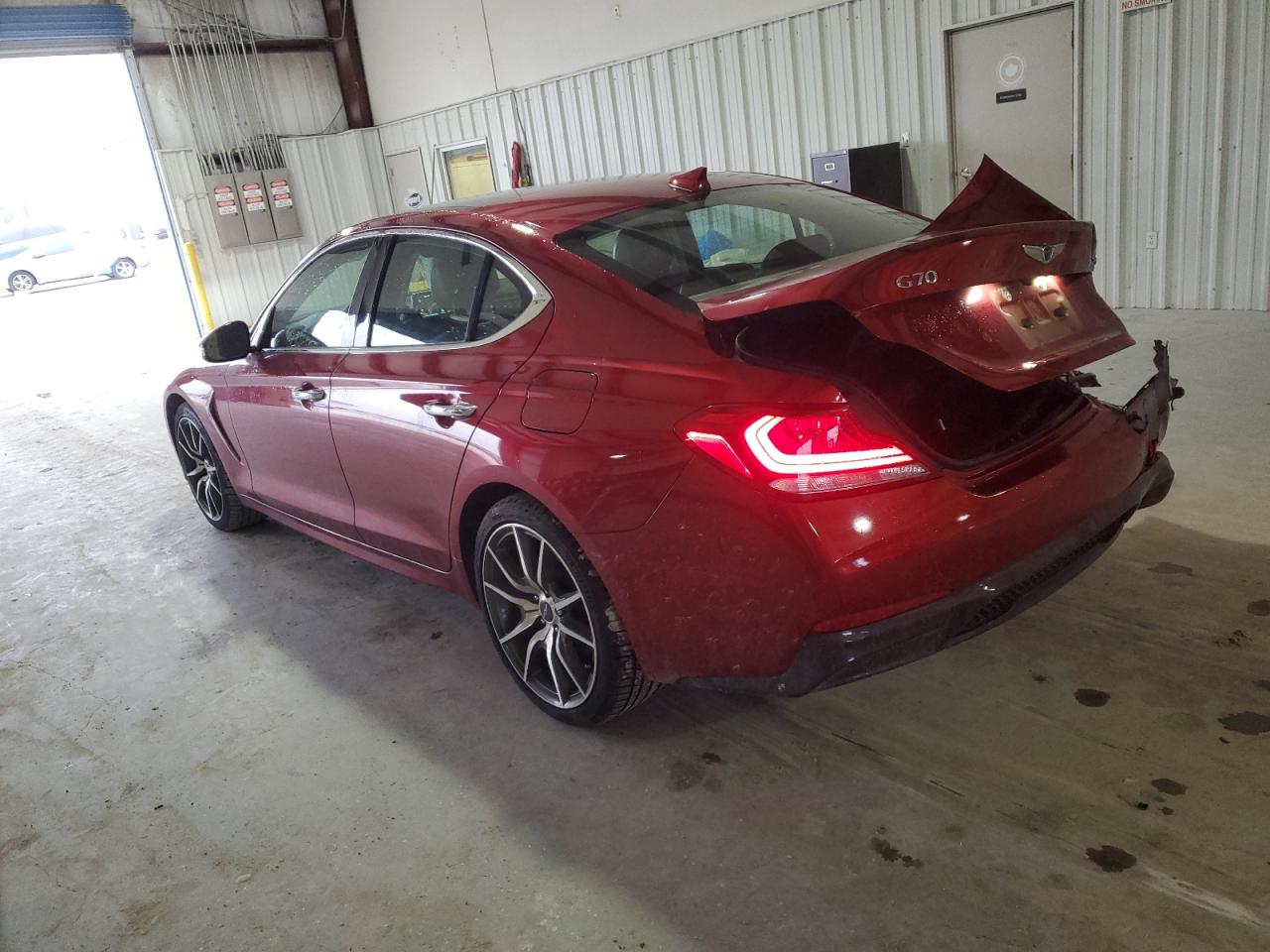 2019 Genesis G70 VIN KMTG44LA2KU019189 Copart auction photo, rear end damage thumbnail 2