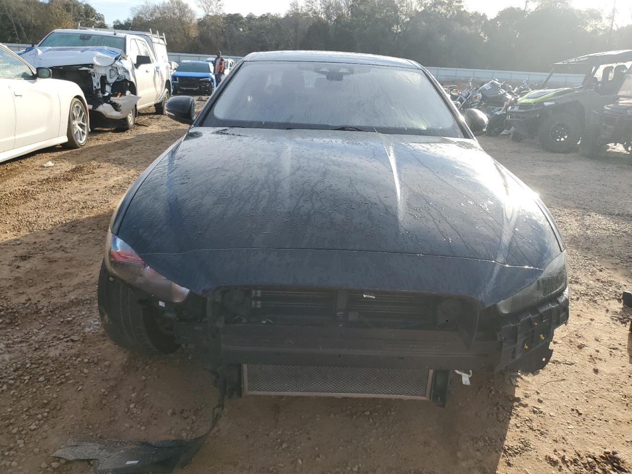 2017 Jaguar XE VIN SAJAR4BG5HA960806 Copart auction photo, front end / side damage thumbnail 5