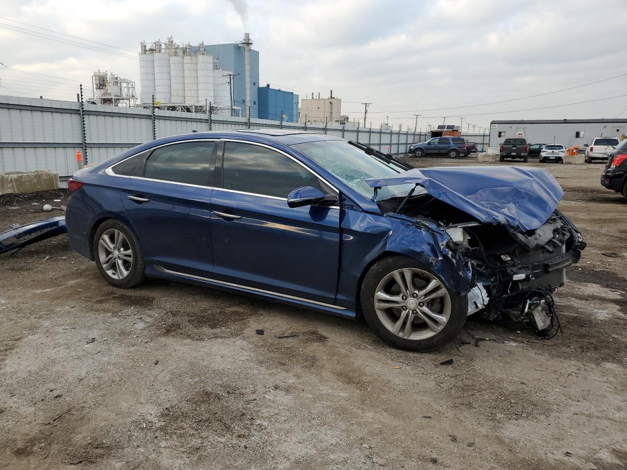 2018 Hyundai Sonata VIN 5NPE34AFXJH596665 Copart auction photo, front end damage thumbnail 4