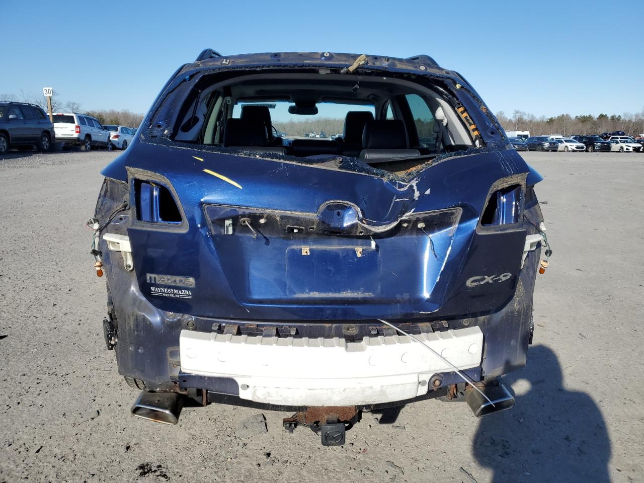 2008 Mazda CX-9 VIN JM3TB38VX80155022 Copart auction photo, rear end / minor dent/scratches damage thumbnail 6