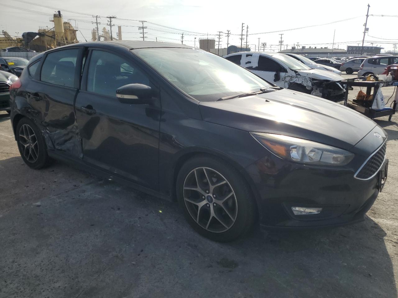 2018 Ford Focus VIN 1FADP3M24JL221746 Copart auction photo, side / rear end damage thumbnail 4