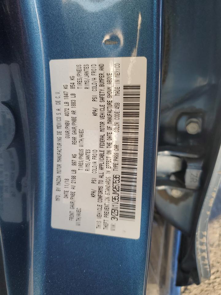 2018 Mazda 3 VIN 3MZBN1V35JM267536 Copart auction photo, front end damage thumbnail 12