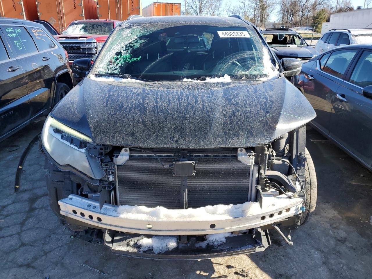 2017 Honda Pilot VIN 5FNYF6H90HB045184 Copart auction photo, front end / side damage thumbnail 5