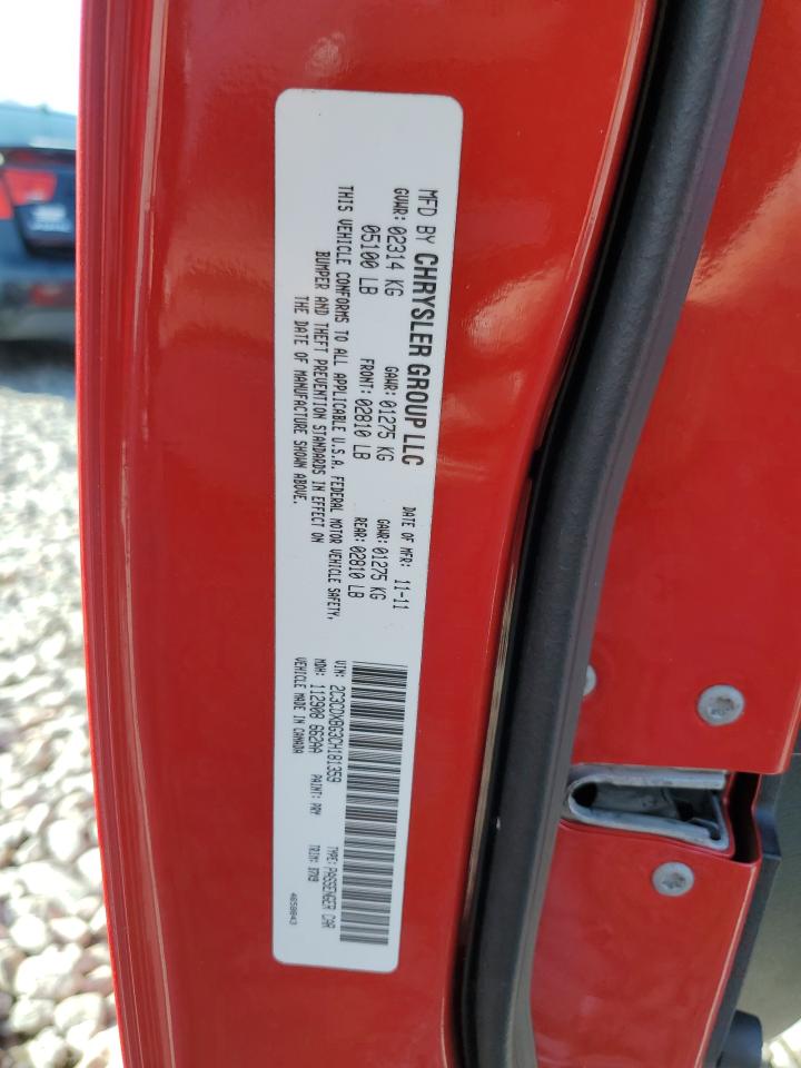 2012 Dodge Charger VIN 2C3CDXBG3CH181359 Copart auction photo, minor dent/scratches damage thumbnail 12